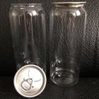 Τα σαφή πλαστικά μπουκάλια ποτών μπορούν 650ml με τη σφράγιση της μηχανής με το λογότυπο που προσαρμόζεται