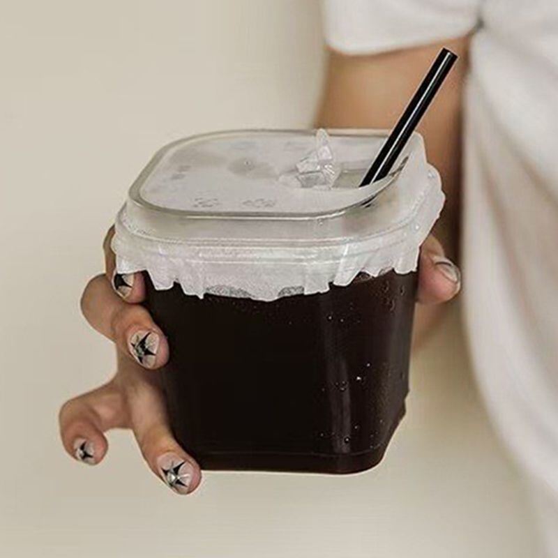 Hot Selling Factory Price Disposable 93mm-10oz 12oz 16oz 20oz Square PET Cups with High Lid Sipper Lid Custom Logo UV Printing