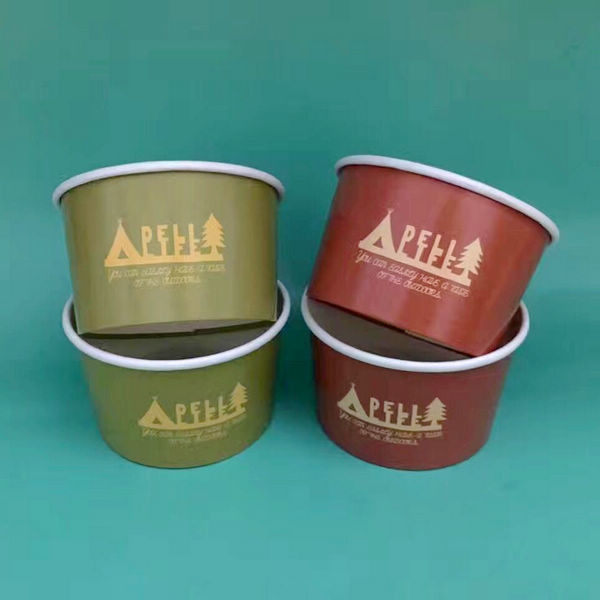 Τα ασφαλή 16oz φλυτζάνια παγωτού εγγράφου τροφίμων με το διπλό pe καπακιών έντυσαν τη διαρροή - ανθεκτική