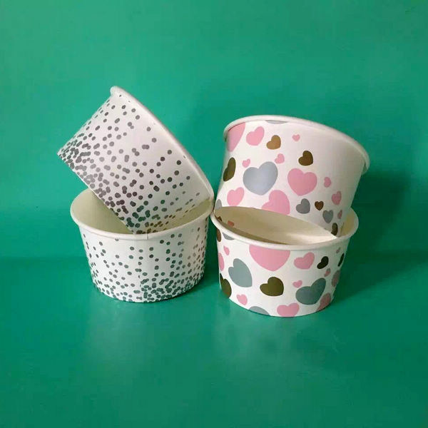 250 ml Κούπες παγωτού χαρτιού 230g-380g Gsm Ιδανικό για την εξυπηρέτηση νόστιμου παγωτού